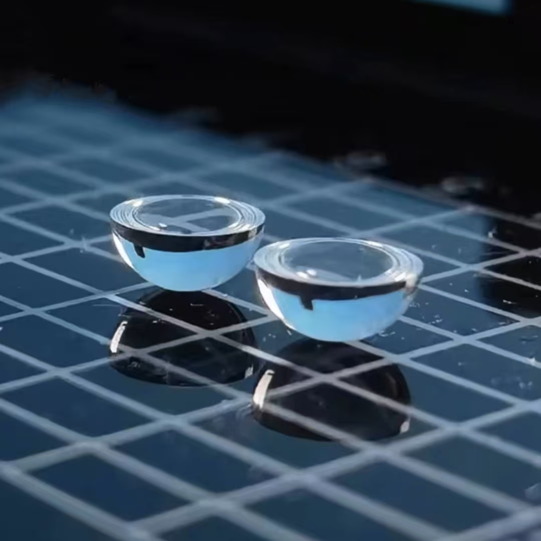High refractive index halfball lens
