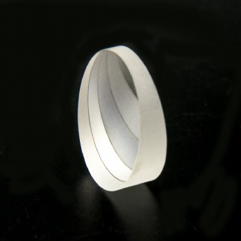 Wedge fused silica window