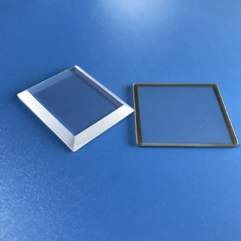 bevelled optical glass window